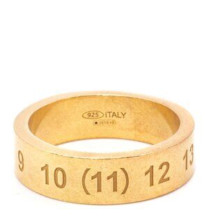 BNWT AW22 MAISON MARGIELA NUMBER LOGO THICK RING GOLD